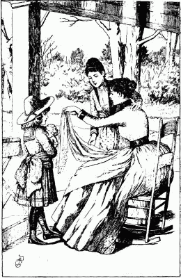 Katy opened the parcel, and beheld a square veil of beautiful old blonde Katy opened the parcel, and beheld a square veil of beautiful old blonde