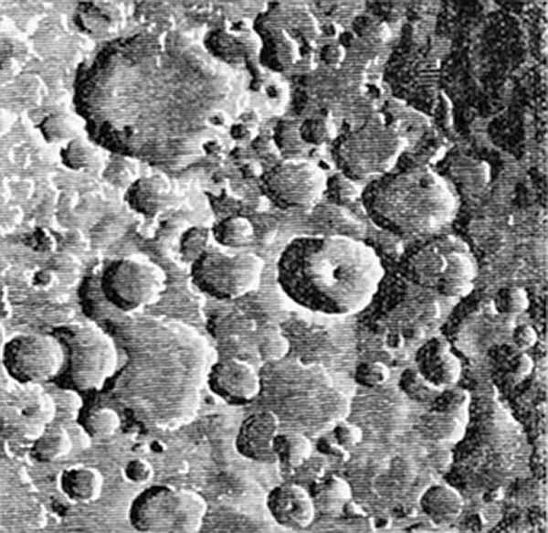 Fig. 4.

Tycho and his surroundings.
(From a photograph of the moon taken by Mr. De la Rue, 1863.)