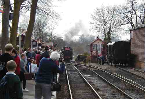 Our train arrives!